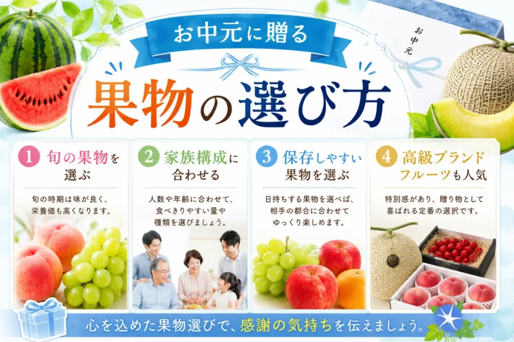 お中元に贈る果物の選び方