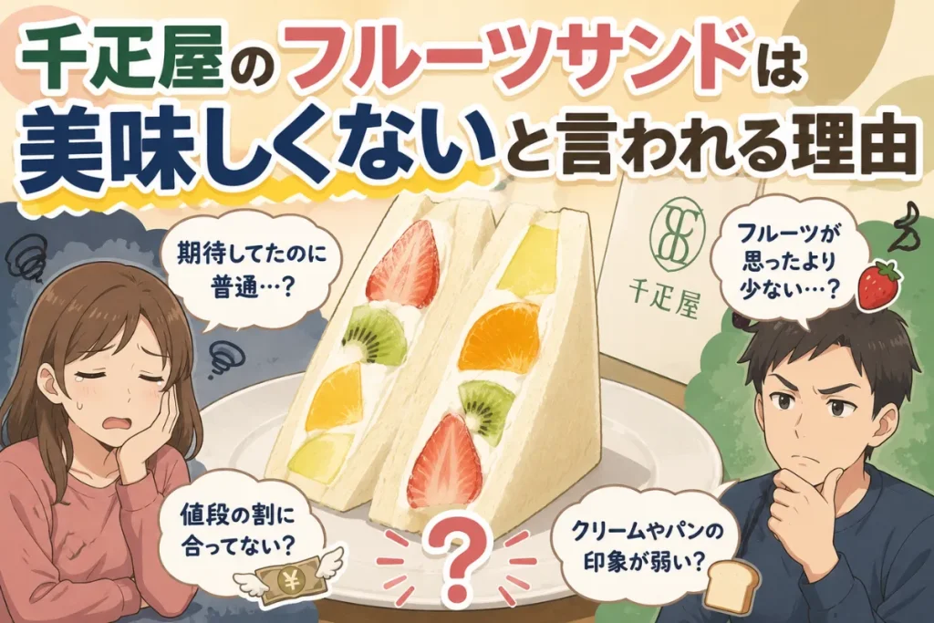 千疋屋のフルーツサンドは美味しくないと言われる理由