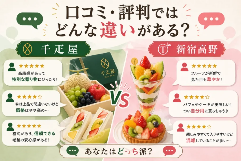 口コミ・評判ではどんな違いがある?