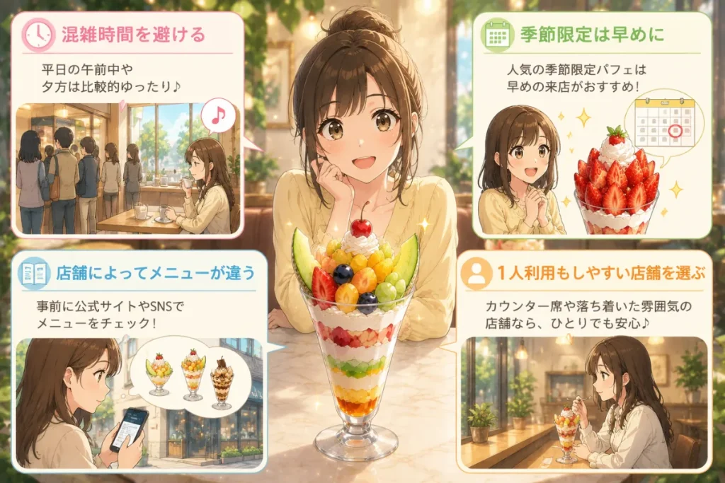 千疋屋パフェで失敗しないポイント