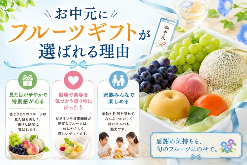 お中元にフルーツギフトが選ばれる理由