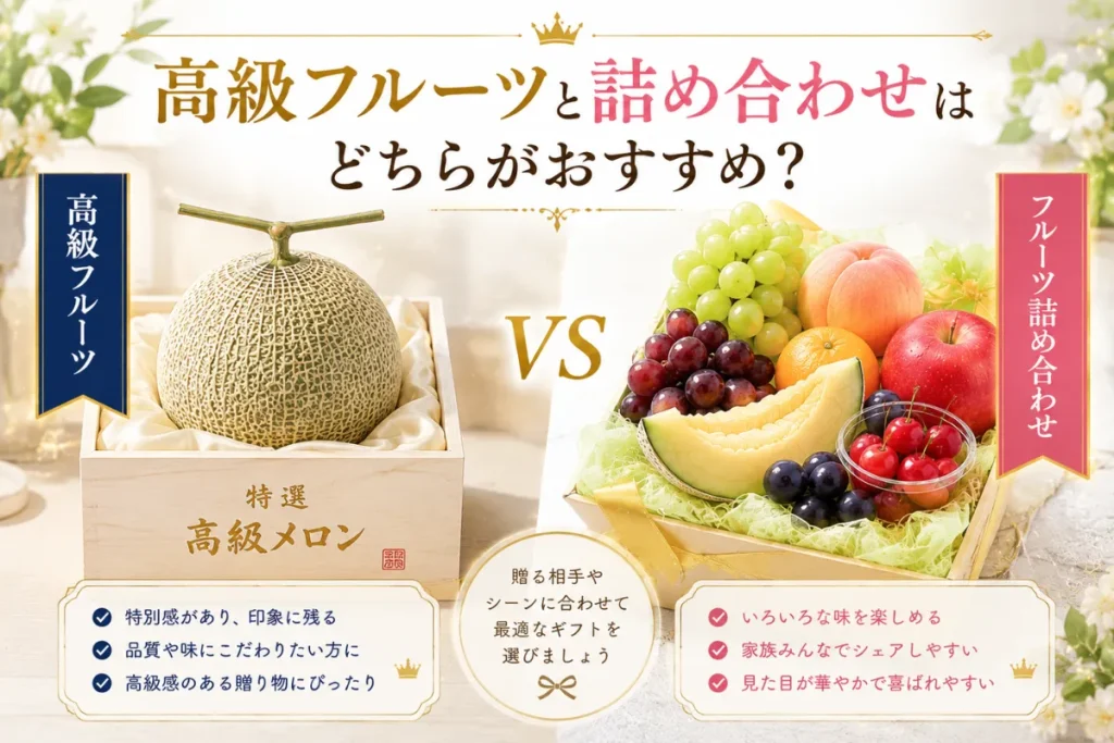 高級フルーツと詰め合わせはどちらがおすすめ?