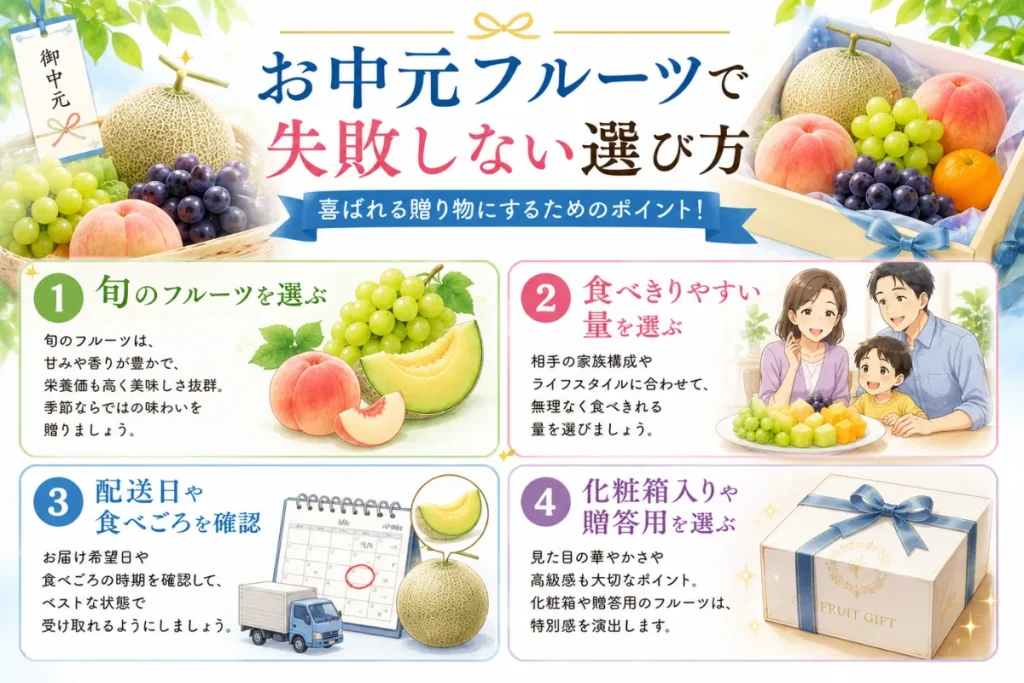 お中元フルーツで失敗しない選び方