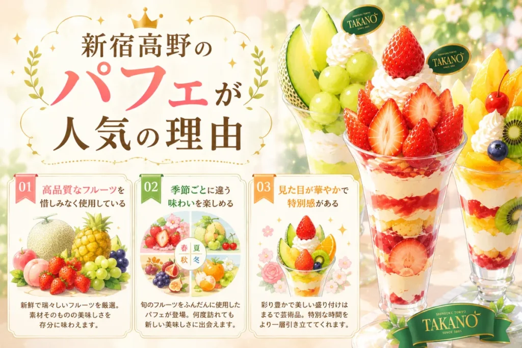 新宿高野のパフェが人気の理由