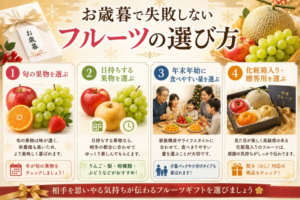 お歳暮で失敗しないフルーツの選び方