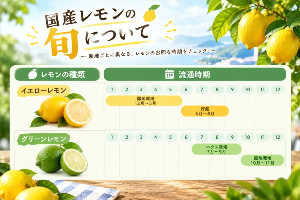 国産レモンの旬はいつ?